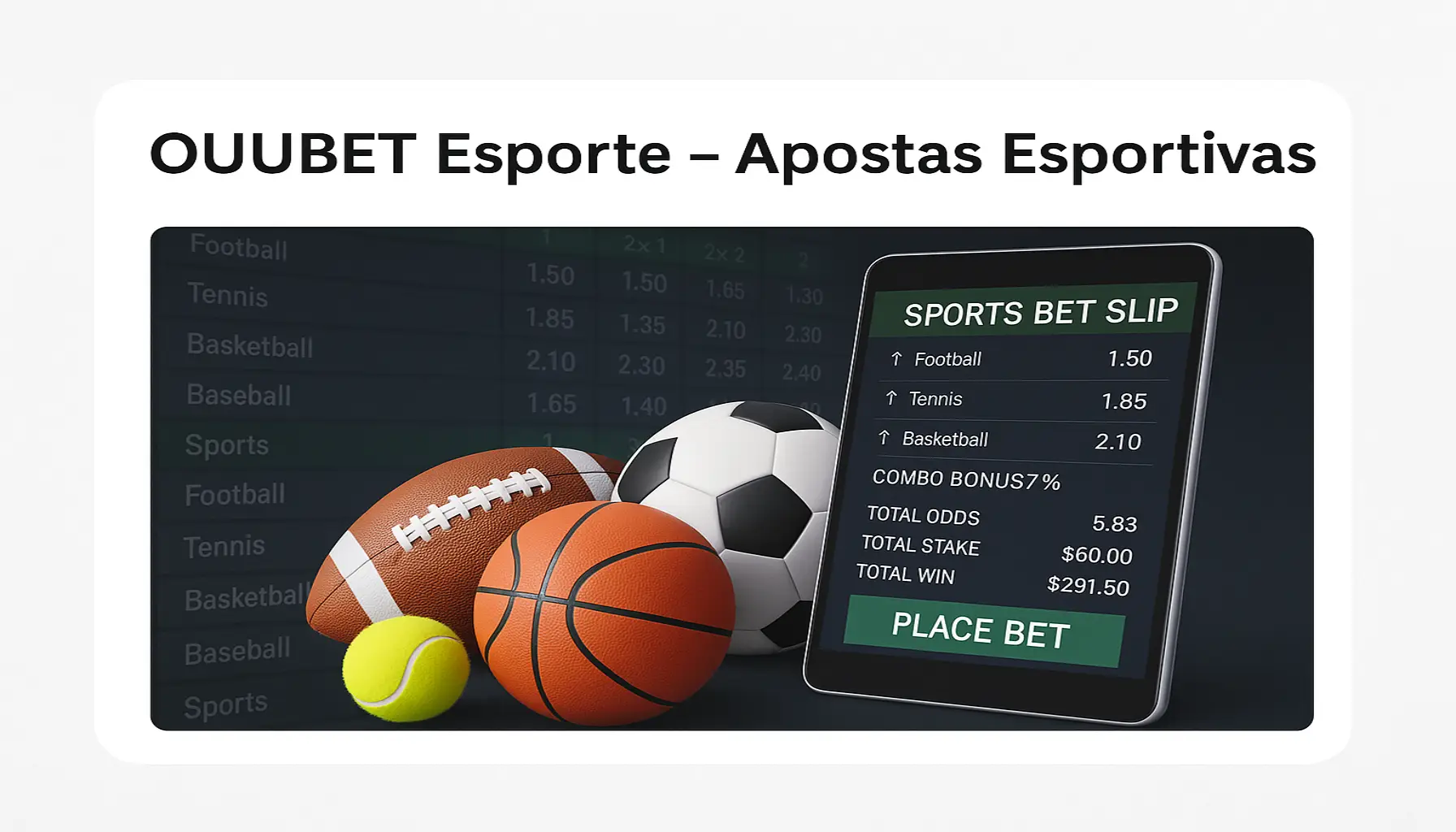 Apostas esportivas no cassino online OUUBET